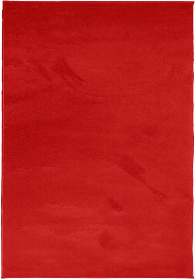 The Living Store OVIEDO Vloerkleed 120 x 170 cm Rood Polyester Vloerkleed Tapijten Rode Vloerkleed Polyester Vloerkleed Zacht Vloerkleed - Foto 3