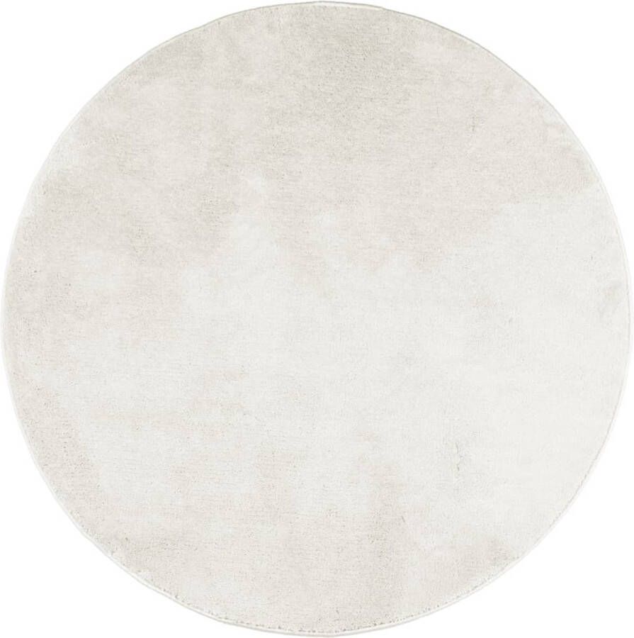 VidaXL Vloerkleed OVIEDO laagpolig Ã 160 cm crÃ¨mekleurig