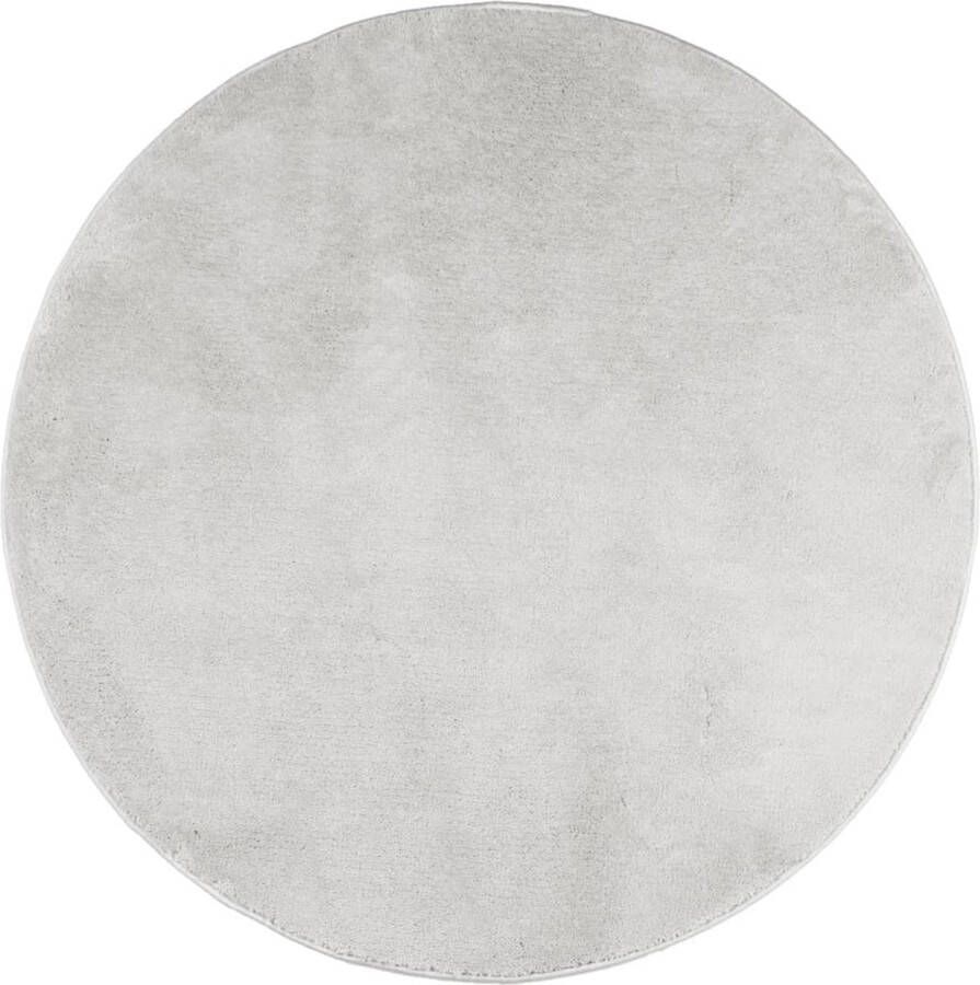 The Living Store OVIEDO Vloerkleed 160 cm Grijs 100% polyester Vloerkleed Tapijten Grijze Vloerkleed Ronde Vloerkleed Polyester Vloerkleed - Foto 2