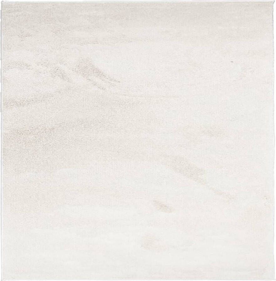VidaXL -Vloerkleed-OVIEDO-laagpolig-160x160-cm-beige