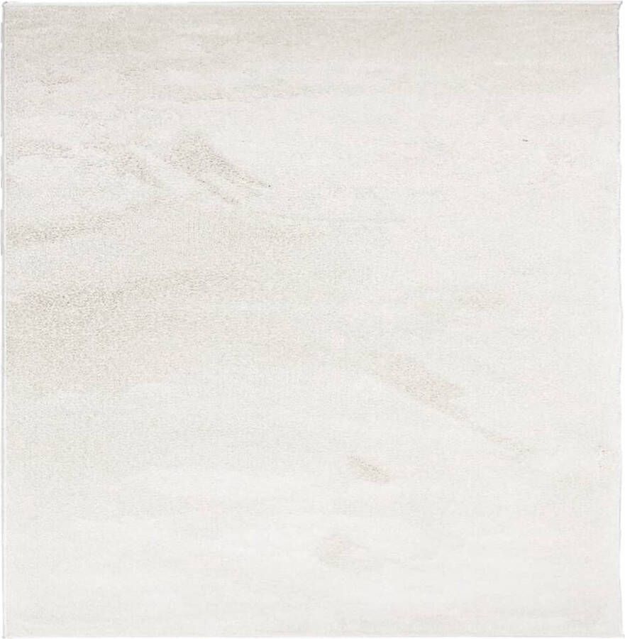 VidaXL -Vloerkleed-OVIEDO-laagpolig-200x200-cm-beige