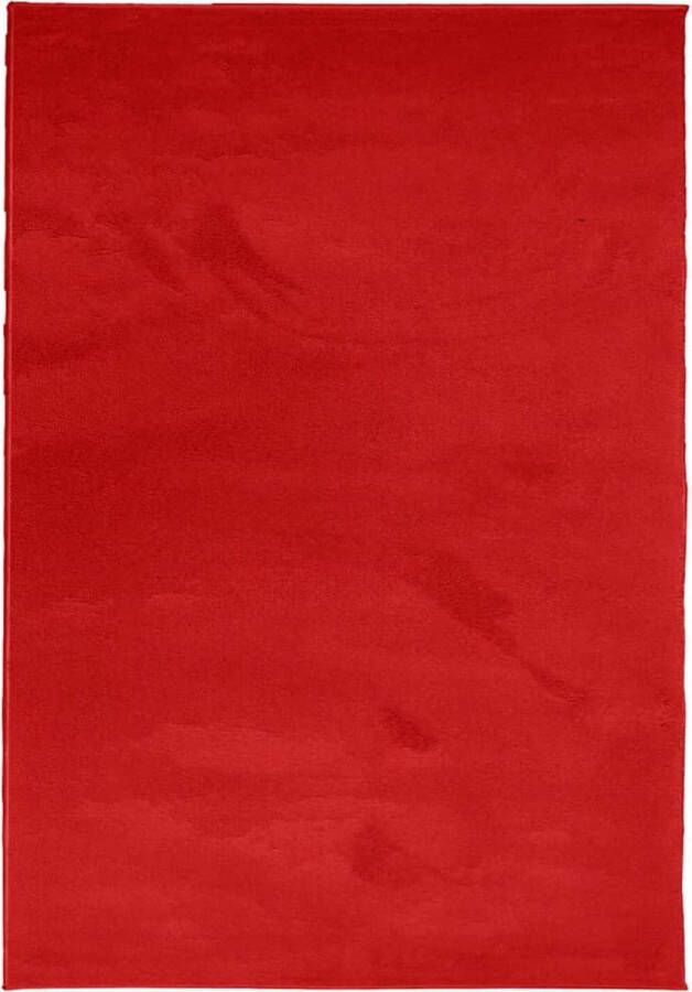 The Living Store OVIEDO Vloerkleed 200 x 280 cm Rood Polyester Vloerkleed met platte polen Geschikt voor vloerverwarming Vloerkleed Tapijt Kamerdecoratie Vloerbekleding Zacht Vloerkleed - Foto 3