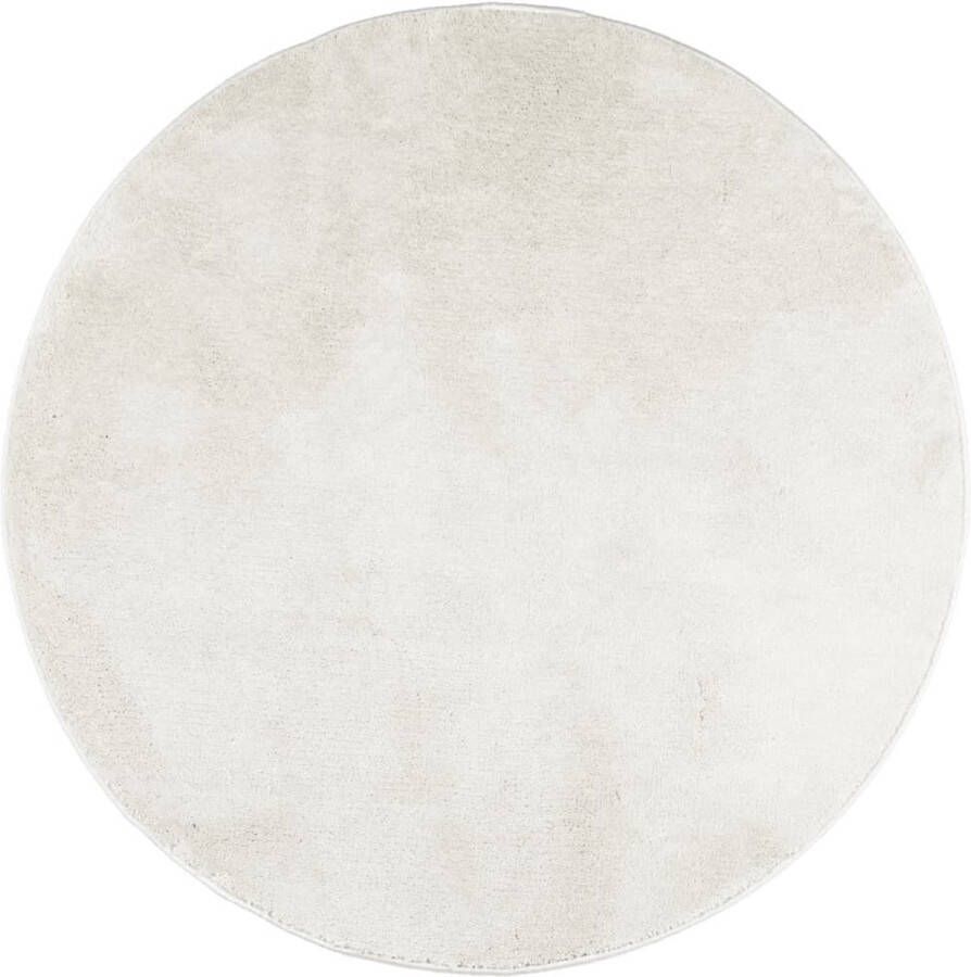 VidaXL -Vloerkleed-OVIEDO-laagpolig-Ø-240-cm-crèmekleurig
