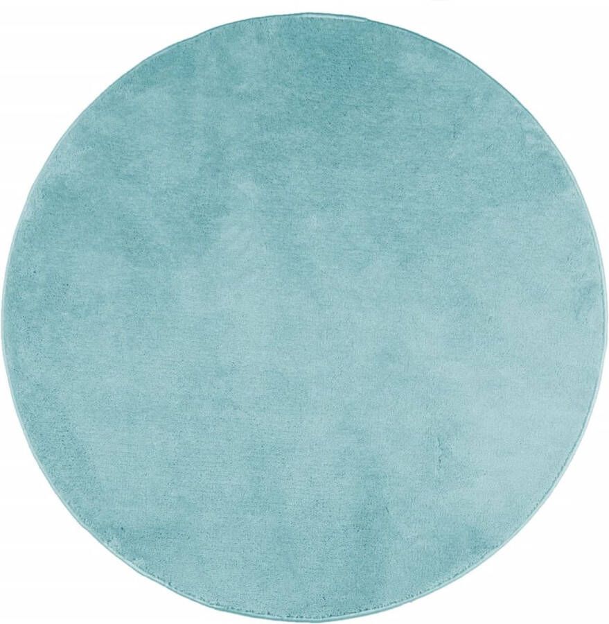 VidaXL -Vloerkleed-OVIEDO-laagpolig-Ø-240-cm-groen