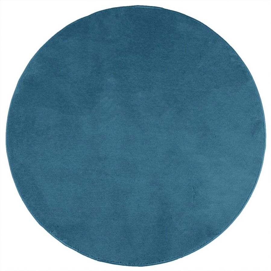 VidaXL -Vloerkleed-OVIEDO-laagpolig-Ø-240-cm-turquoise