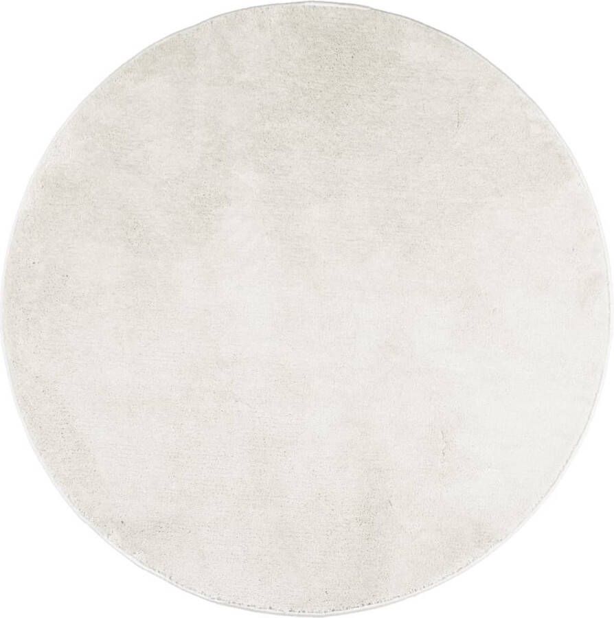 VidaXL -Vloerkleed-OVIEDO-laagpolig-Ø-280-cm-crèmekleurig