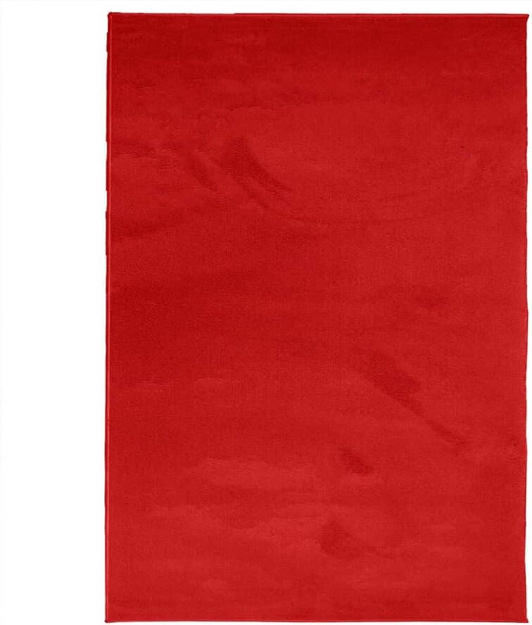 The Living Store OVIEDO Vloerkleed 300 x 400 cm Rood 100% polyester 12.5 mm