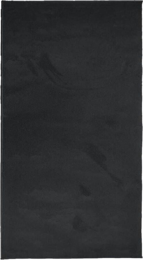 The Living Store OVIEDO Vloerkleed 80 x 150 cm Zwart 100% Polyester OEKO-TEX Vloerverwarming Geschikt Superzachte Textuur Vloerkleed Tapijt Badstof Look Modern Vloerkleed Zware Vloerkleed - Foto 4