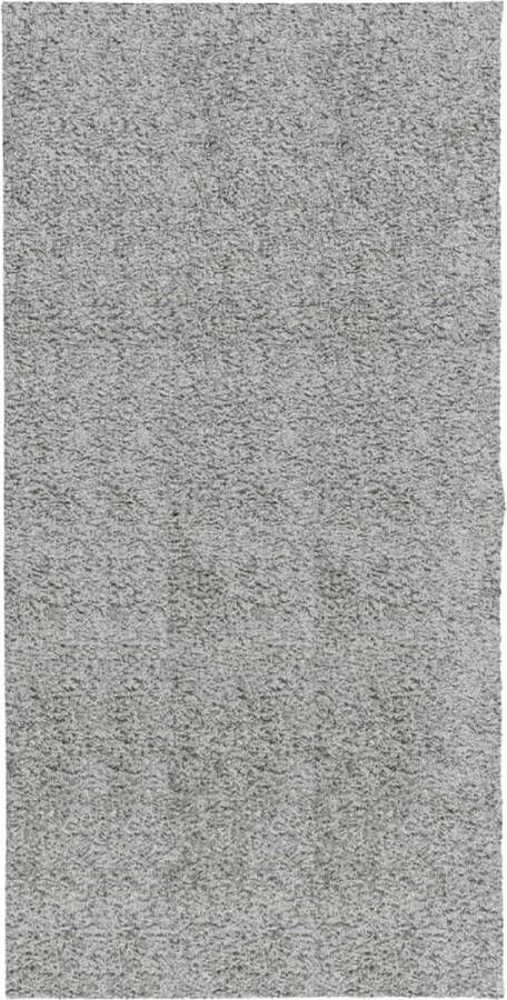 The Living Store Vloerkleed PAMPLONA shaggy hoogpolig modern 100x200 cm grijs Shaggy Vloerkleed Polypropyleen Vloerkleed Grijze Vloerkleed Woonkamer Tapijt Slaapkamer Tapijt - Foto 2