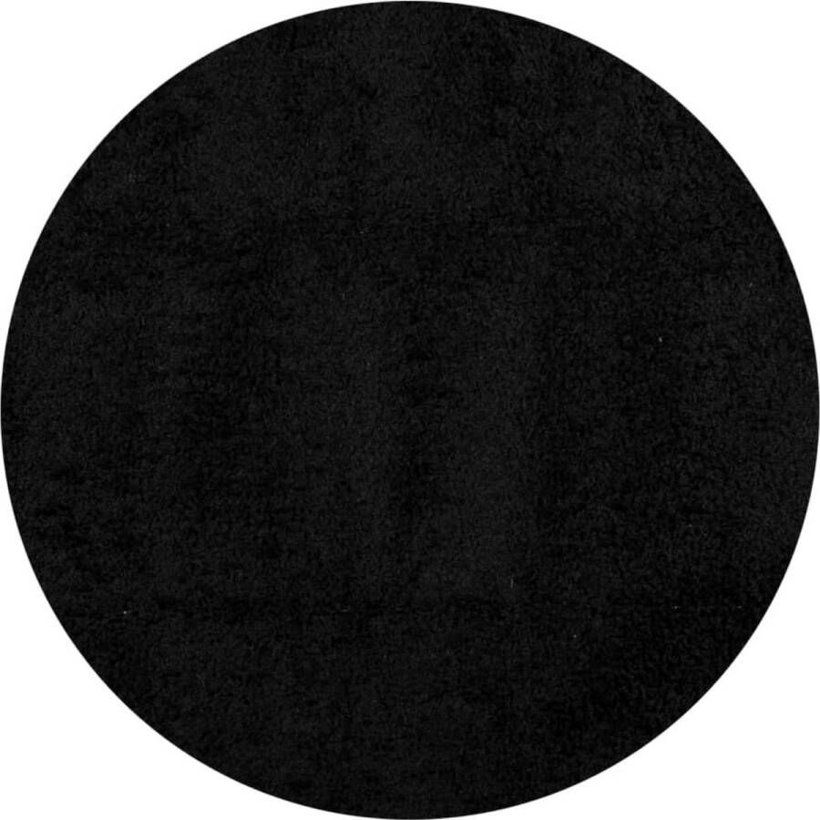 VidaXL -Vloerkleed-PAMPLONA-shaggy-hoogpolig-modern-Ø-120-cm-zwart