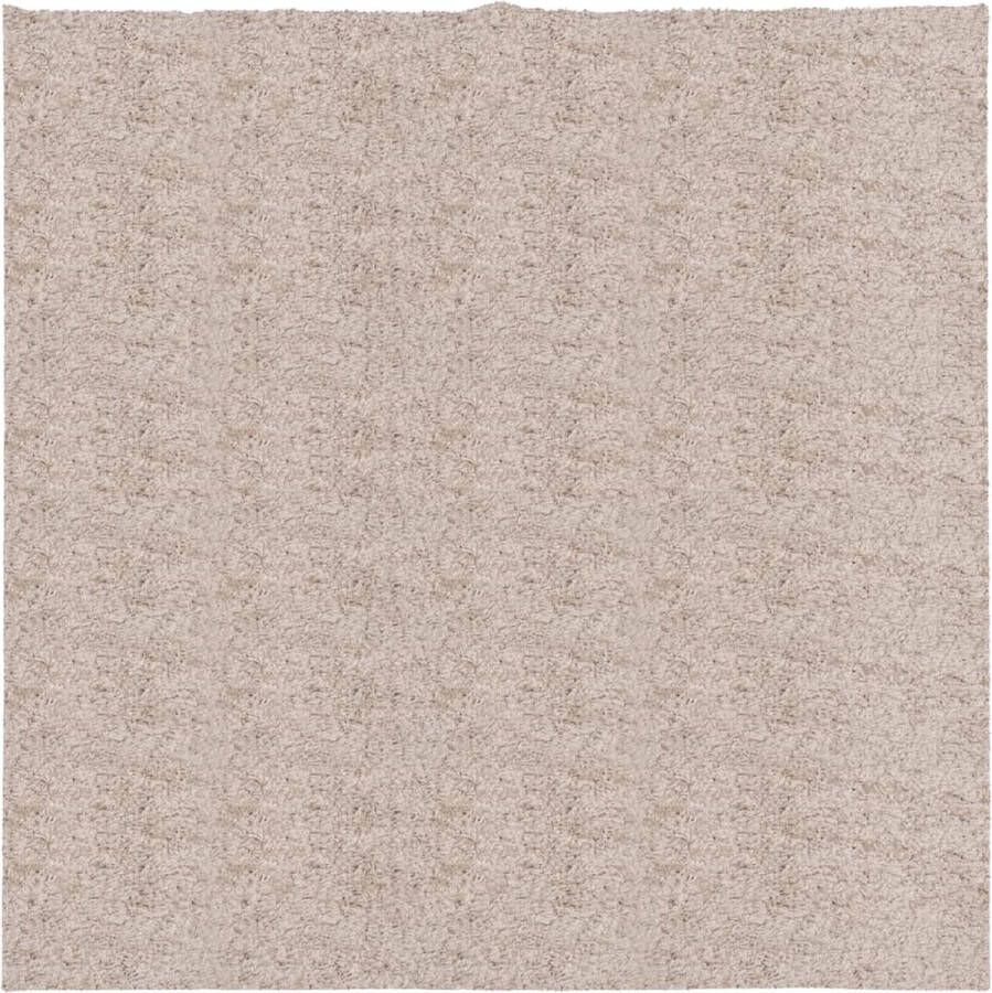 VidaXL -Vloerkleed-PAMPLONA-shaggy-hoogpolig-modern-160x160-cm-beige