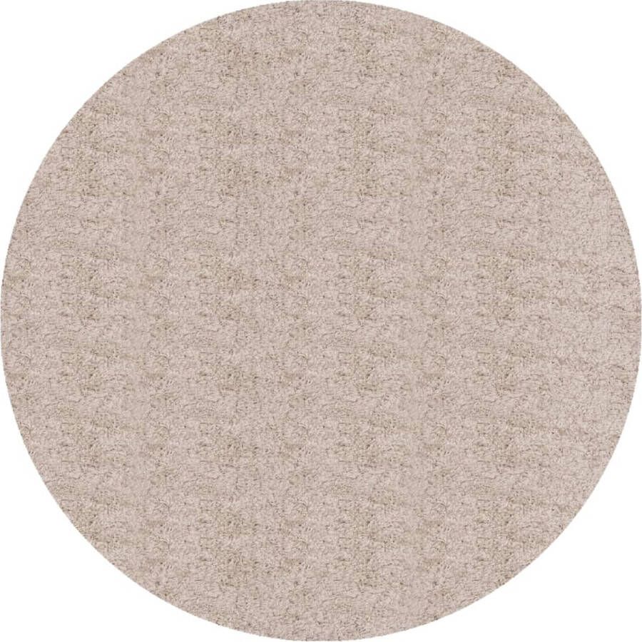 The Living Store PAMPLONA Vloerkleed 80 cm Beige 100% polypropeen met 30 mm Poolhoogte Shaggy Vloerkleed Polypropyleen Vloerkleed Beige Vloerkleed Woonkamer Tapijt Slaapkamer Tapijt - Foto 2