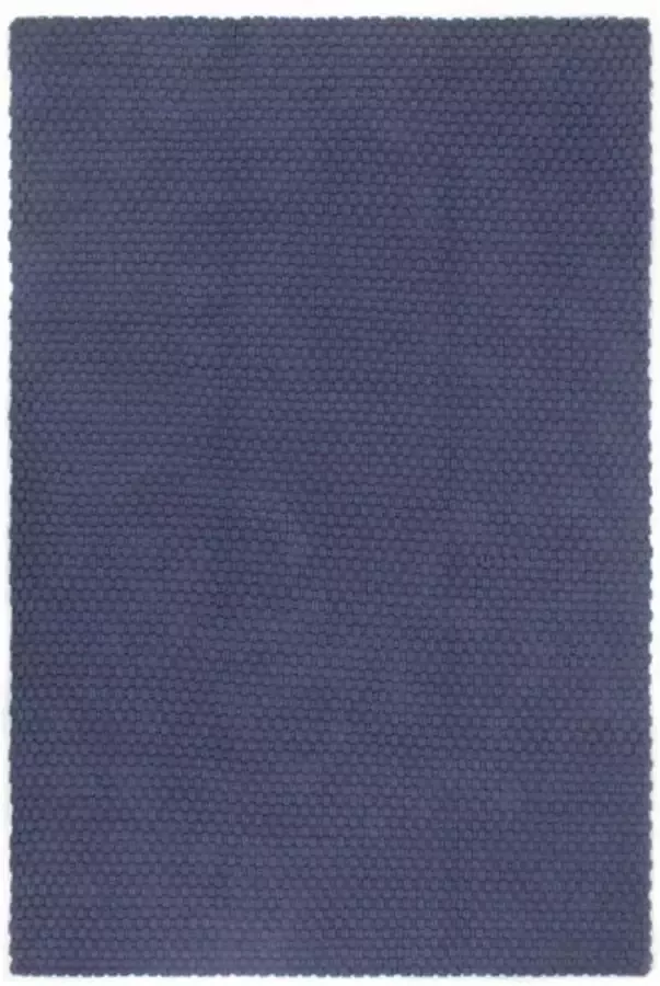 VidaXL -Vloerkleed-rechthoekig-180x250-cm-katoen-marineblauw