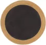 VidaXL -Vloerkleed-rond-gevlochten-120-cm-jute-en-katoen-zwart-naturel - Thumbnail 1