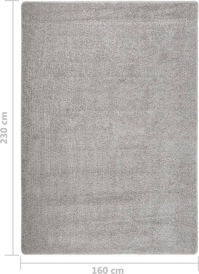 VidaXL -Vloerkleed-shaggy-anti-slip-160x230-cm-lichtgrijs
