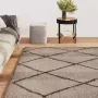 VidaXL -Vloerkleed-shaggy-hoogpolig-120x170-cm-beige-en-antracietkleur - Thumbnail 2