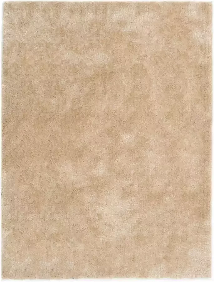 VidaXL Vloerkleed shaggy hoogpolig 140x200 cm beige