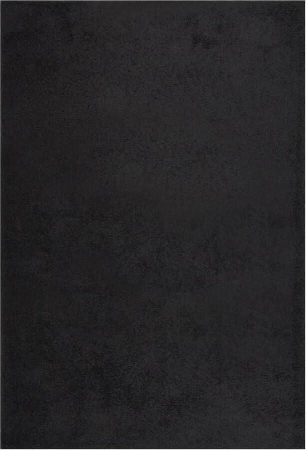 vidaXL -Vloerkleed-shaggy-hoogpolig-160x230-cm-zwart