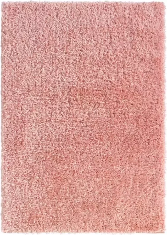 vidaXL Vloerkleed shaggy hoogpolig 50 mm 140x200 cm roze