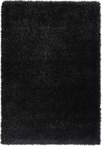 VidaXL Vloerkleed shaggy hoogpolig 50 mm 140x200 cm zwart