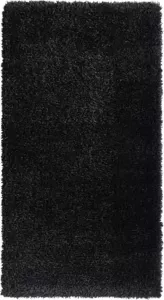 VidaXL Vloerkleed shaggy hoogpolig 50 mm 80x150 cm zwart