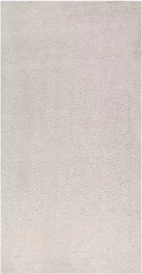 VidaXL Vloerkleed shaggy hoogpolig 80x150 cm crÃ¨mekleurig - Foto 2