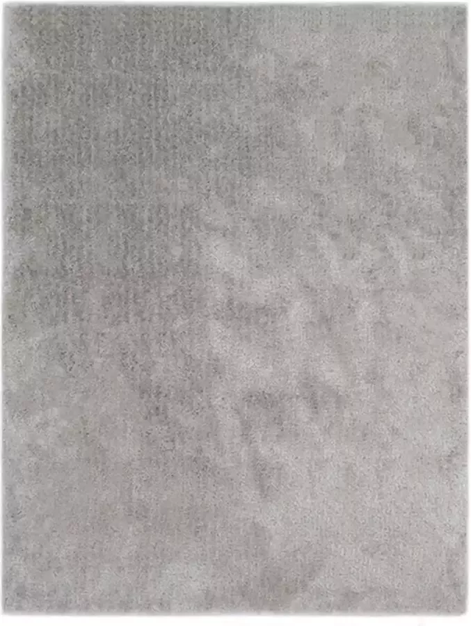 VidaXL Vloerkleed shaggy hoogpolig 80x150 cm grijs