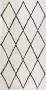 VidaXL Vloerkleed shaggy hoogpolig 80x150 cm zwart en crèmekleurig - Thumbnail 1