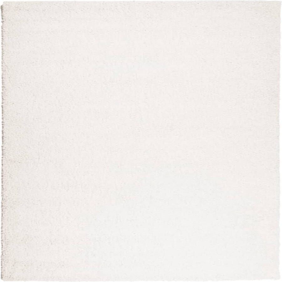 VidaXL Vloerkleed PAMPLONA shaggy hoogpolig modern 120x120 cm crÃ¨me