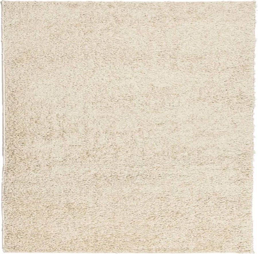 VidaXL Vloerkleed PAMPLONA Hoogpolig 160x160cm Goud Shaggy Vloerkleed Goud Vloerkleed Livingroom Vloerkleed Slaapkamer Vloerkleed Groot