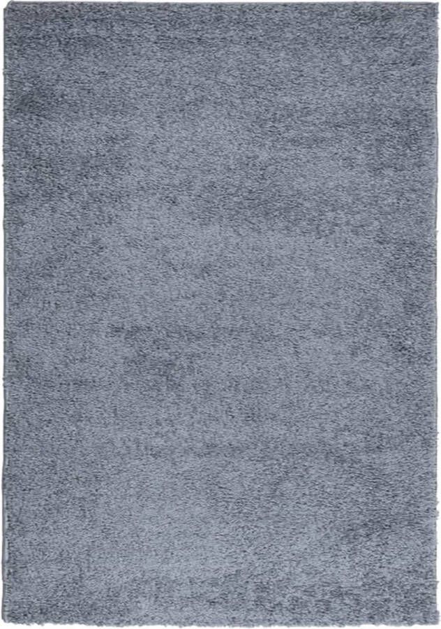The Living Store PAMPLONA Shaggy vloerkleed 160 x 230 cm Blauw polypropeen 100% OEKO-TEX Shaggy Vloerkleed Blauw Vloerkleed Polypropeen Groot Vloerkleed Zacht Vloerkleed - Foto 3