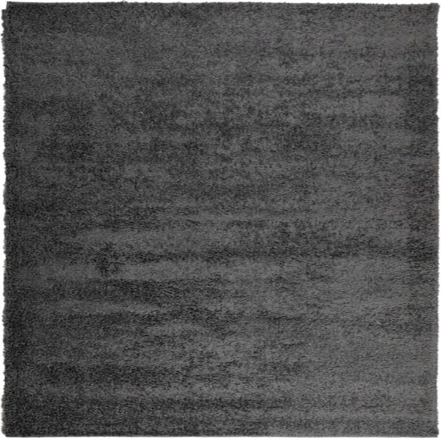 VidaXL -Vloerkleed-shaggy-hoogpolig-modern-200x200-cm-antraciet