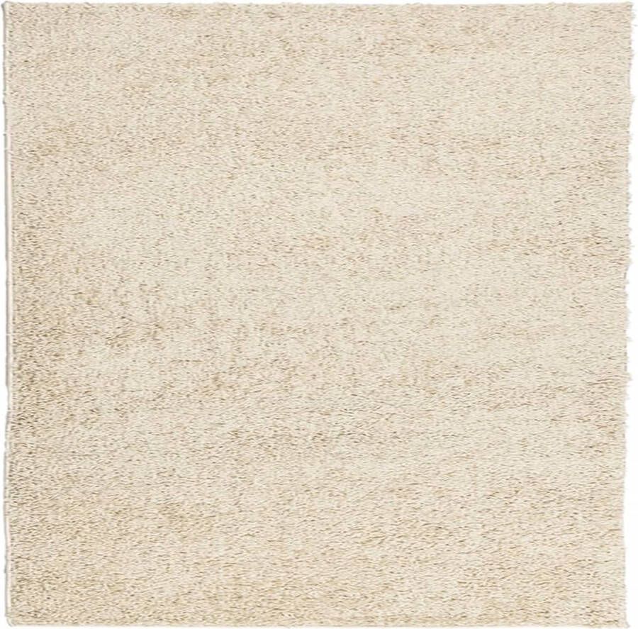 VidaXL Vloerkleed PAMPLONA Hoogpolig 200x200 cm Goud Shaggy Vloerkleed Goud Groot Vloerkleed Living Room Decoratie Salon Tapijten