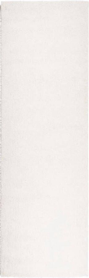 The Living Store PAMPLONA Vloerkleed 80 x 250 cm Crème polypropeen met 30 mm poolhoogte Shaggy Vloerkleed Crème Vloerkleed Livingroom Vloerkleed Slaapkamer Vloerkleed Gang - Foto 2