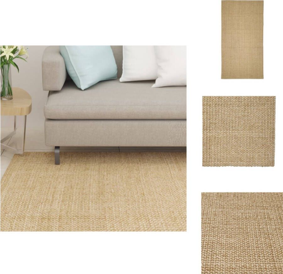 VidaXL Vloerkleed Sisal 80 x 150 cm Anti-slip Duurzaam Onderhoudsvriendelijk Vloerkleed