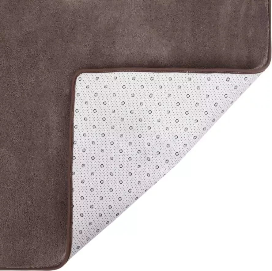 vidaXL Vloerkleed teddy 170x120 cm taupe