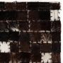 VidaXL Vloerkleed vierkant patchwork 160x230 cm echt leer zwart wit - Thumbnail 2