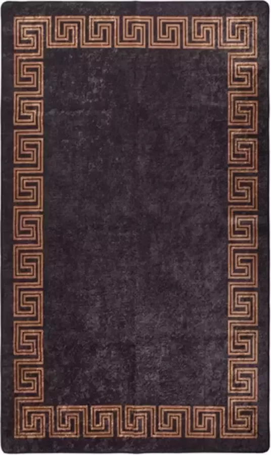 VidaXL -Vloerkleed-wasbaar-anti-slip-120x180-cm-zwart-en-goudkleurig - Foto 3