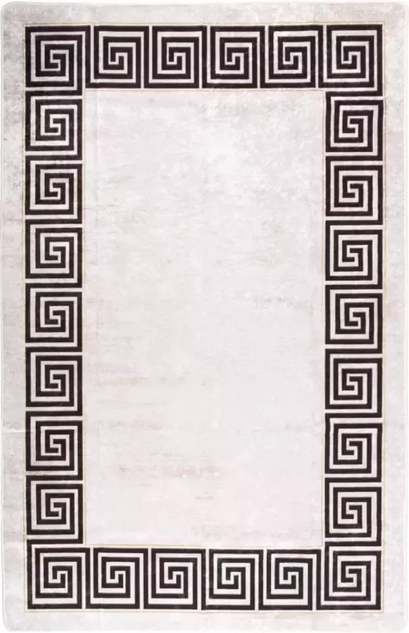 VidaXL Vloerkleed wasbaar anti-slip 80x150 cm lichtbeige