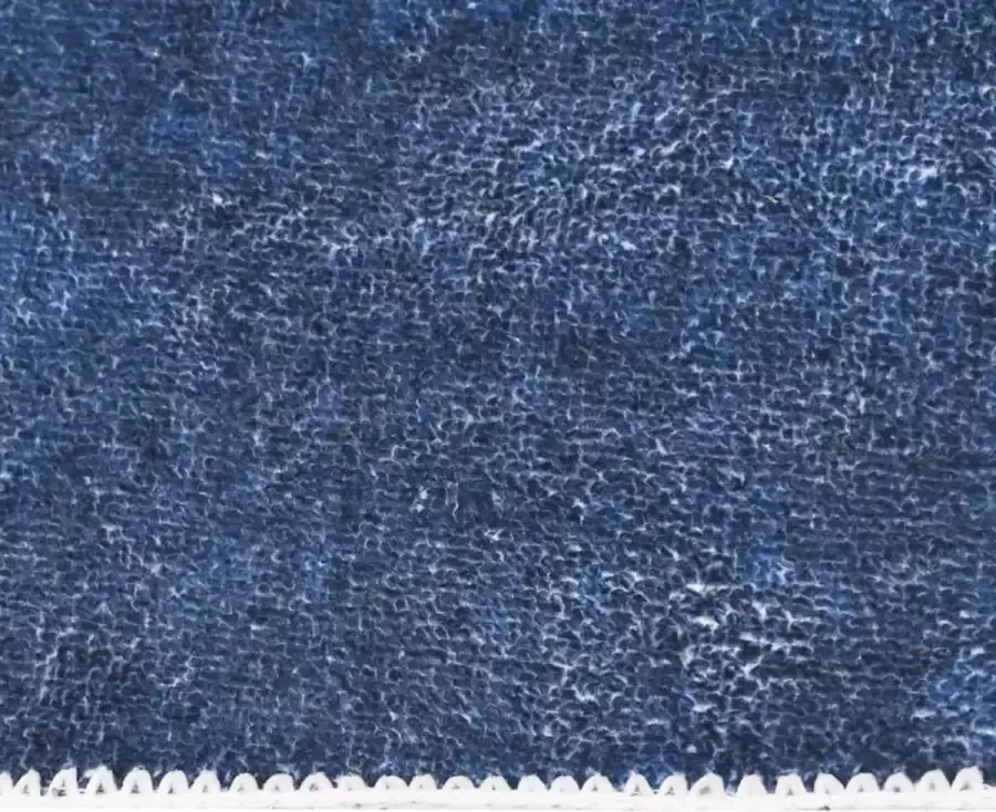 VidaXL Vloerkleed wasbaar opvouwbaar 160x230 cm polyester marineblauw