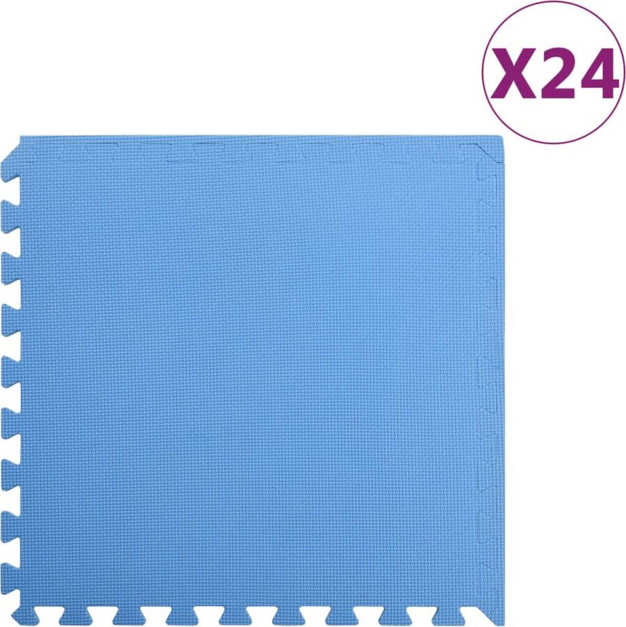 VidaXL -Vloermatten-24-st-8 64-㎡-EVA-schuim-blauw