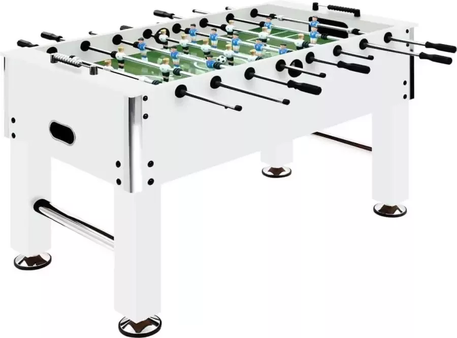 VidaXL Voetbaltafel 60 kg 140x74.5x87.5 cm staal wit