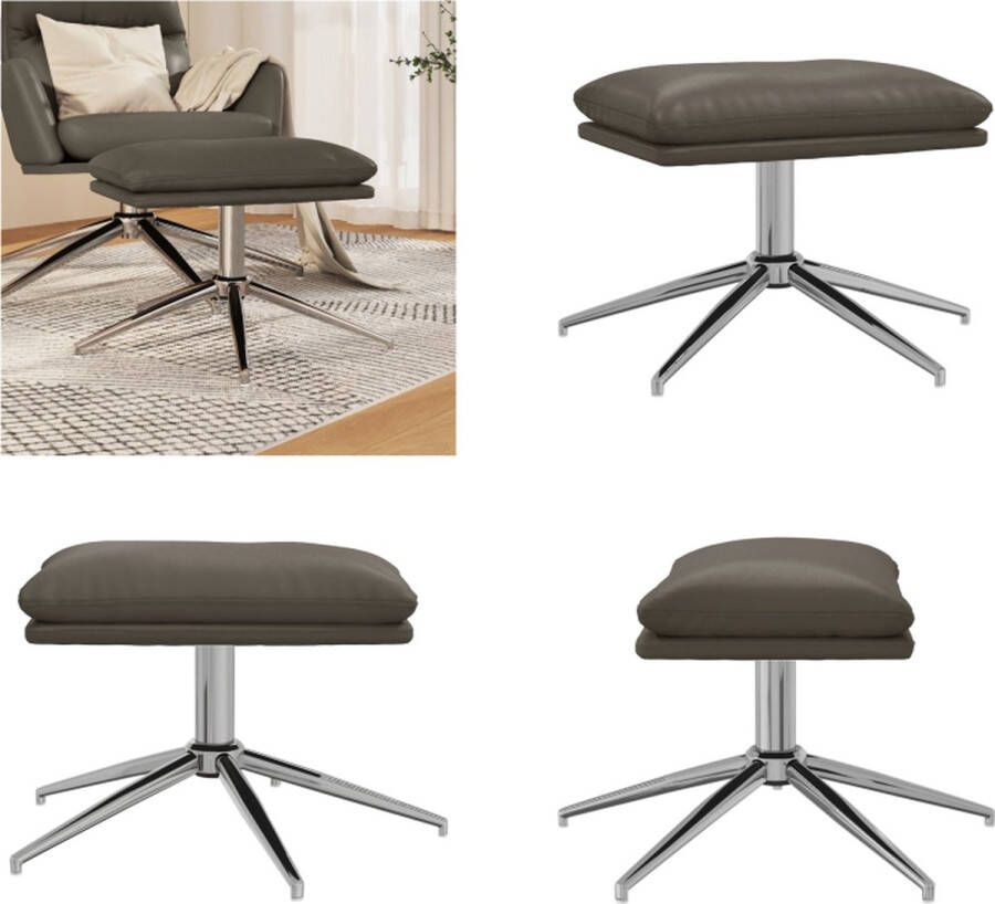 VidaXL Voetenbank 45x29-5x35 cm kunstleer grijs Voetenbank Voetenbanken Voetenbankje Voetensteun