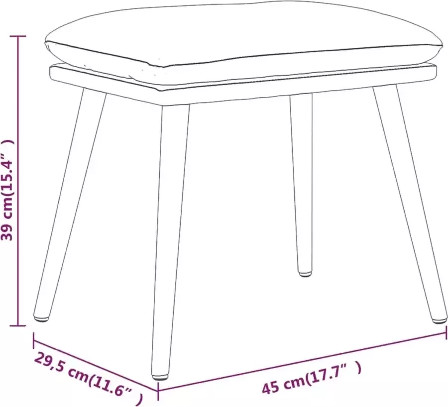 VidaXL -Voetenbank-45x29 5x35-cm-fluweel-donkergrijs - Foto 4