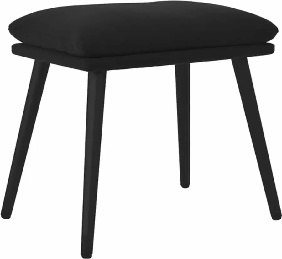 VidaXL -Voetenbank-45x29 5x35-cm-fluweel-zwart - Foto 2
