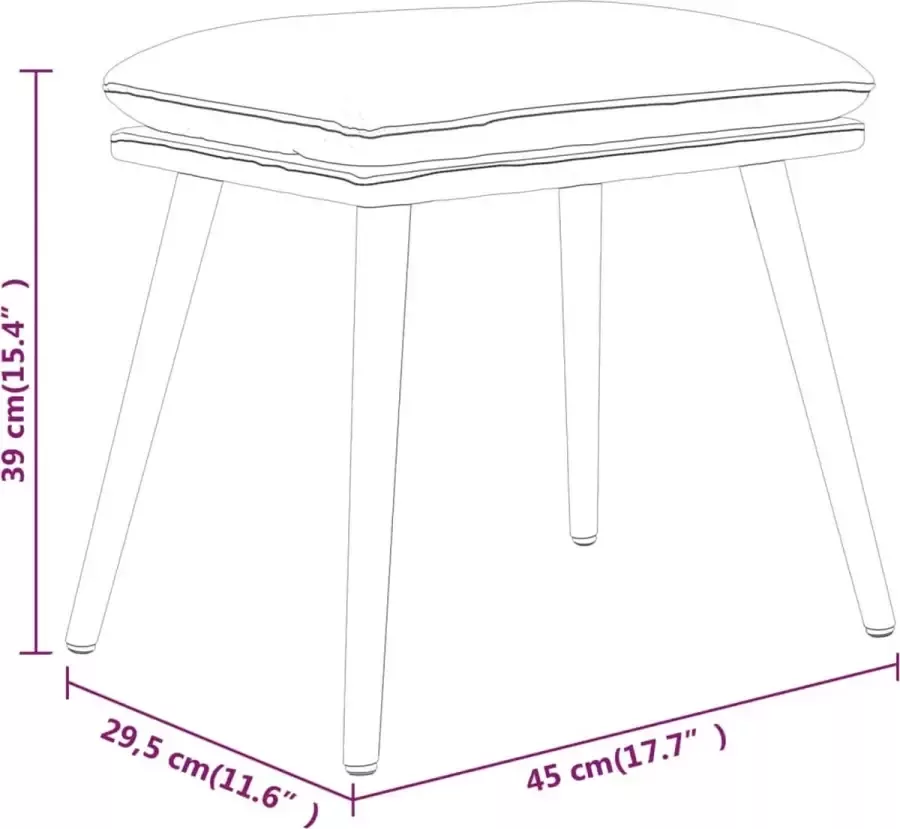 VidaXL -Voetenbank-45x29 5x35-cm-stof-donkergrijs - Foto 4