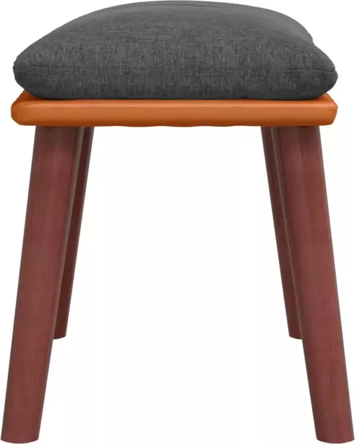 VidaXL -Voetenbank-45x29 5x35-cm-stof-en-kunstleer-donkergrijs - Foto 3