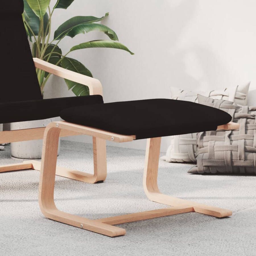 VidaXL -Voetenbank-51x41x40-cm-stof-zwart - Foto 3