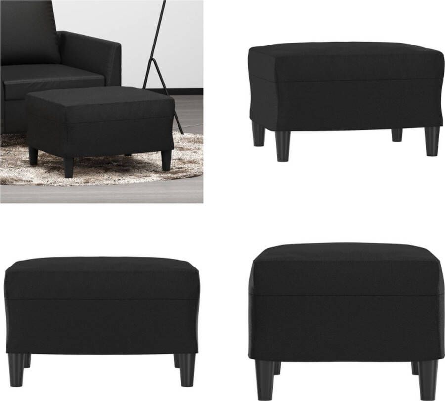 VidaXL Voetenbank 60x50x41 cm kunstleer zwart Voetenbank Voetenbanken Voetenbankje Voetensteun