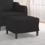 VidaXL Voetenbank 60x50x41 cm stof zwart - Thumbnail 2
